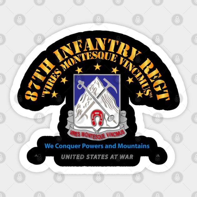 87th Infantry Regt - We Conquer Sticker by twix123844